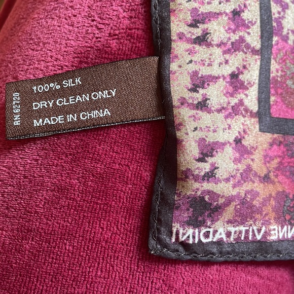 Adrienne Vittadini Silk Scarf Purple - Picture 5 of 6